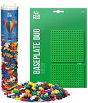 Plus-Plus - Baseplate Duo & 240 Piece Basic Tube Set - Construction Building STEM Toy, Interlocking Mini Puzzle Blocks for Kids