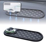 Poouty Car Anti Slip Mat 2025 New Multifunction Universal Cars Dash Mat Dashboard Cover, Rotatable Auto Mobile Phone Holder Accessories with Temporary Parking Numbe for Car Dashboard (B)