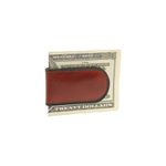 Bosca Cognac Old Leather Magnetic Money Clip Wallet