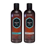 HASK Argan Oil Repairing Shampoo + Conditioner Set | Color Safe, Sulfate-Free, Paraben-Free, Gluten-Free, Cruelty-Free, For All Hair Types | 355ml each