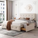 MERITLINE Queen Size Bed with Stora