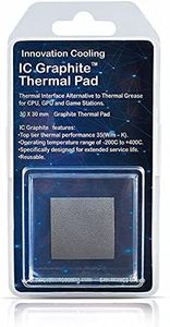 Innovation Cooling Graphite Thermal Pad – Permanent Replacement for Thermal Paste/Grease (30x30mm 2-Pack)