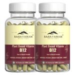 Rasayanam Plant Based Vitamin B12 (Cobalamin) PACK OF 2 | Wheatgrass, Moringa, Amla, & Beetroot | Supports Nervous System & Brain Function | 240 Veg Capsules for Men & Women