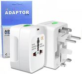 UCRAVO Portable Worldwide Universal Power Adapter Converter All in One International Out of Country Travel Wall Charger Plug for Wall Plug Input in USA EU UK France Italy Australia India Outlets