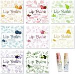 CRASPIRE Lip Balm Labels 80pcs Homemade Lip Balm Labels 2” Clear Lip Balm Labels for Tubes Printable Waterproof Lip Balm Stickers Labels for Lip Balm Handcream Candle Container（Food Logo）