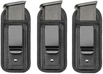 TACwolf 3 Pack IWB Inside Waistband Pistol Handgun Magazine Holster Pouch for Concealed Carry Universal Single Double Stack Mags for Glock17 26 19 Sig Sauer S&W Springfield XD Ruger 9mm/.45