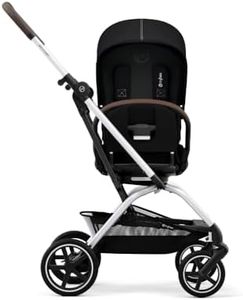 CYBEX Eezy S Twist +2 V2 Baby Stroller with 360° Rotating Seat for Infants 6 Months and Up - Compatible with CYBEX Car Seats, Moon Black