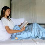 Baloo 9lb Weighted Blanket The Mini, Eco-Friendly, Chemical-Free, Soft Cool Cotton in Vegetable Dyed Indigo Blue