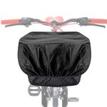 Bike Basket Cover Waterproof, 2 Pack Bicycle Basket Cover Rain Cover Black Waterproof Bicycle Basket Rain Cover for Bicycle Baskets(2*Basket cover)