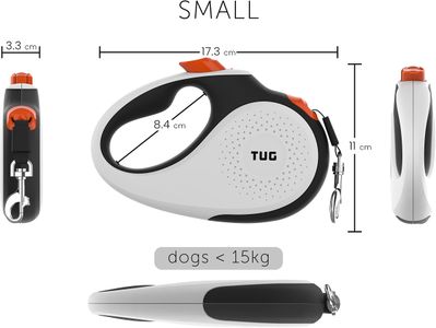 TUG Retractable Dog Lead for Small Dogs – 16 ft Leash