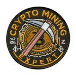 Crypto Mining Expert - Iron-on/Heat Seal Backing - Embroidered Patch/Badge/Emblem