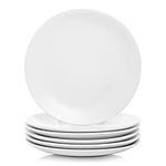 10 Strawberry Street Wazee Matte 10.5" Coupe Dinner Plate, Set of 6, White