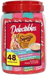 Delectables Squeeze Up Tuna with Salmon & Catnip Variety Pack, Creamy Squeezable Puree, Lickable Wet Cat Treats, Grain-Free, No Added Fillers, 0.5 Ounces Tube, 48 Tubes Total