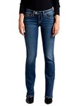 Silver Jeans Co. Tuesday Low Rise Slim Bootcut Jeans L12602EDB346, Med Wash Edb346, 28W x 31L Short