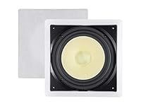 Monoprice Caliber in-Wall Speaker 10 inch Fiber 300W Subwoofer -(Each) Easy Installation & Paintable Grill