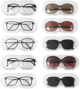 TrendyBin Clear Sunglass Organizer Wall, Sunglasses Holder Organizer Wall, Sunglasses Holder Glasses Case for Bedroom Bathroom Desktop Glasses Storage 10 Pack