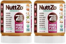 Organic Power Fuel Crunchy Nut Butter by NuttZo | 7 Nuts & Seeds Blend, Paleo, Non-GMO, Gluten-Free, Vegan, Kosher | 1g Sugar, 5g Protein | 12oz Jar (Pack of 2))