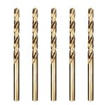 Meccion HSS Cobalt Jobber Drill Bit 5pcs 6.0mm Twist Drill Bit for Drilling Stainless Steel and Metal