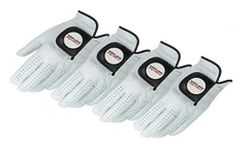 KIRKLAND SIGNATURE Premium Leather Golf Glove for Left Handed - 4-Pack Small