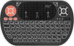 Rii Mini Wireless Keyboard, F8 Wireless 2.4G Keyboard with Touchpad Mouse Combo,IR Learning,Backlit Keyboard Controller for PC,Android TV Box,Linux,Windows