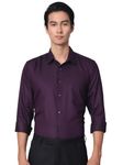 Majestic Man Slim Fit Bamboo Silk Club wear Formal Shirt (Large,Wine)