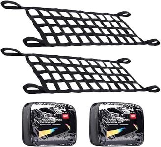 Orion Motor Tech Mesh Cargo Net 2 Pack, Rooftop Hammock Compatible with 1987-2022 Jeep Wrangler YJ TJ JK JL & Gladiator JT Jeep Wrangler Hammock Top Netting 4-Door and 2-Door