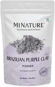 Brazilian Purple Clay by mi nature | For Younger looking skin, Detoxifying Skin | 227g(8 oz) (0.5 lb) | Facial Cleansing mask | Use to make Masks, Creams, Scrubs, Bath Bombs, Body Wash and Soaps