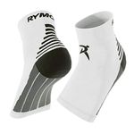 Rymora Plantar Fasciitis Support Socks -Small, Arch, Heel and Ankle Compression Socks -Flexible Foot Support Socks for Men and Women -White