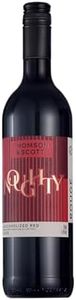 Thomson & Scott Noughty Red, Dealcoholized Rouge Non Alcoholic Red Wine, Dry, Ripe Fruit, Black Pepper, Rose, Cherries, Low Acidity, Organic, Low-Sugar, Syrah Grapes, <0.5% ABV, 750ml Bottle, 1 Pack