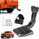 LINGHANG Rear Bed Step Compatible with Toyota Tacoma 2024 2025, Tailgate Bedstep 350 LBS Heavy-Duty One-Piece Aluminum Truck Step Retractable Bumper Foldable Pickup Accessories