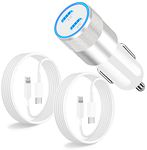 [Apple MFi Certified] iPhone Fast Car Charger, KYOHAYA 60W Dual USB-C Power Car Rapid Charging Adapter + 2Pack 6FT Type-C to Lightning Cable Quick Car Charge for iPhone 14 13 12 11 Pro/XS/XR/SE 8/iPad