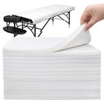 50pcs Disposable Massage Table Sheets, Thicker Massage Table Covers, Tvvcalk Disposable Bed Sheets for Massage Table SPA Salon Beauty Travel, Made of Breathable Non-Woven Fabric, 31.5 x 70.8inch (50)