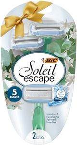 BIC Women's Soleil Escape Disposable Razors with 5 Blades (Pack of 2)