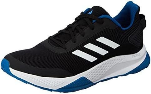 adidas Men Synthetic and Mesh Run Steady M Running Shoes CBLACK/FTWWHT/DRKROY UK-9