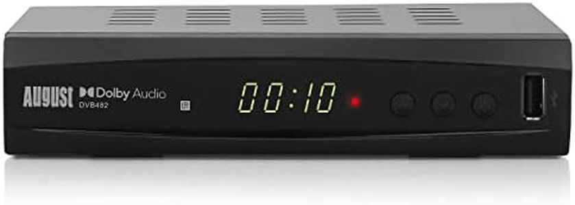 August DVB482 Freeview HD Recorder – Set-Top Receiver Boxes, HDMI 1080p – Watch & Record Two Channels – EPG, TimeShift, USB Recording, Multimedia Player – Not Compatible With Satellite