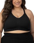 Kindred Bravely Sublime Hands Free Busty Sports Pumping & Nursing Bra | Patented All-in-One Pumping Bra for F,G,H,I Cups (Black, X-Large-Busty)