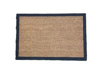 Loft 1850 Large Doormat With Charcoal Border | Natural Coir Doormat | Indoor Non-Slip With PVC Backing | Entrance Door Mat | Stylish Welcome Doormat | Hallway Doormat