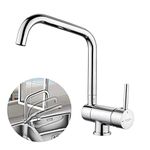 GRIFEMA GRIFERÍA DE COCINA-G4004 Folding Kitchen Sink Mixer Tap Ideal for Window Installation, 3/8 Inch Hose, Chrome