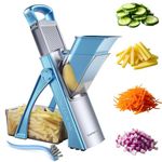 Upgrade Safe Mandoline Slicer, Bigger Entrance SupMaKin Vegetable Potato Slicer Chopper, Adjustable Thickness Multi Mandolin, Julienne + Dicer Kitchen Must Haves