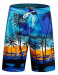 APTRO Men's Swim Trunks Quick Dry Bathing Suit Swim Shorts 1701 Blue L