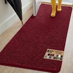 GORILLA GRIP SoakSTOPPER Dog Door Mat, Machine Wash and Dry, 70x24 Burgundy
