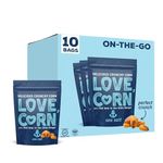 LOVE CORN Sea Salt Crunchy Corn Snack 45g x 10 Bags – Healthy Snacks Ideal for Gluten Free & Vegan Diets – Low Sugar Alternative for Crisps, Mixed Nuts & Pretzels – Perfect To Graze On