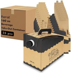 Karat 160 oz Disposable Coffee Dispensers [25 Pack] - Insulated Bulk Coffee Containers with Handle for Hot/Cold Beverages | Leak-Proof for Parties, Catering, Office