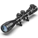 CVLIFE 4-16x44 Tactical Rifle Scope Red and Green Illuminated Built Gun Scope with Locking Turret Sunshade and Mount Included