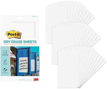 Post-it Dry Erase Sheets, 30 Sheets/Pack, Instant Whiteboard, 7 in x 11.3 in (DEFSheets-30PK)