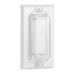 CLYMENE Light Switch Cover Guard, Child Proof Wall Switch Cover Keeps Lights or Switches from Being Accidentally Turned ON or OFF, Rocker Style (Clear, 2 Pack)