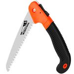 Folding Hand Saw, Pruning Saw for Trimming Gardening Camping Hiking PVC Bone Cutting Wood, Held Design Portable Survival Foldable Jab Saw with Rugged Blade(7") Ergonomic Non-Slip Handle Security Lock