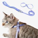 BuddyArmor Cat Harness and Leash 2-in-1, Escape Proof Anti-Chocking Harness Adjustable Lighweight Leash for Walking Outoor Training for Kitten Small to Large Cats Puppy, US IDA Bronze Award (Blurple)