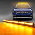 LED Strobe Light Bar,Amber Warning Beacon Light for Truck Car Mini Bar Emergency Hazard Flash Light