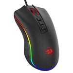 Redragon M711 PC Gaming Mice, Wired Mouse, 7 Programmable Buttons, Customizable RGB Lighting Mouse, 10,000 DPI, Ergonomic Mouse, Lightweight Mice, for Laptop, Desktop, PC (Black)